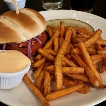 City Park Grill - Burger with froes - New American Near Me - Petoskey, Michigan City Park Grill - Burger with froes - New American Near Me - Petoskey, Michigan