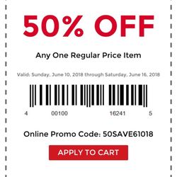 Keep an eye out for the coveted 50% off weekly coupon!