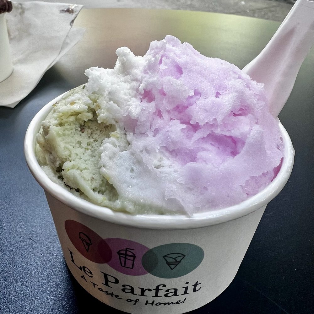 Le Parfait - Three flavors in cup - pistachio rose water and mahir - Ice Cream & Frozen Yogurt Near Me - Vancouver, British Columbia
