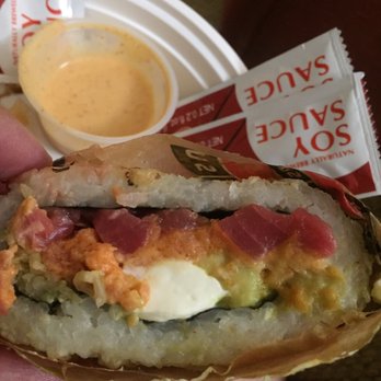 Kazu Sushi Burrito - Spicy tuna and tuna with other tummies tempura'd - Sushi Bars Near Me - Jacksonville, Florida Kazu Sushi Burrito - Spicy tuna and tuna with other tummies tempura'd - Sushi Bars Near Me - Jacksonville, Florida