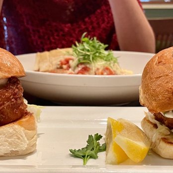 Spruce Farm & Fish - Cod Sliders (Happy Hour); the fish was perfectly cooked! - New American Near Me - Boulder, Colorado