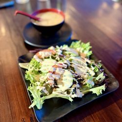 Miso soup and green salad