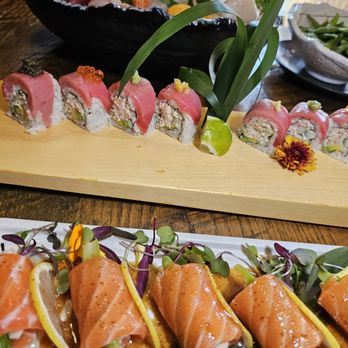 Chubby Sushi & Ramen - Pink Lady and Salmon with Blue Crab - Sushi Bars Near Me - Brea, California