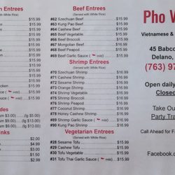 Pho Viet 45 - Menu