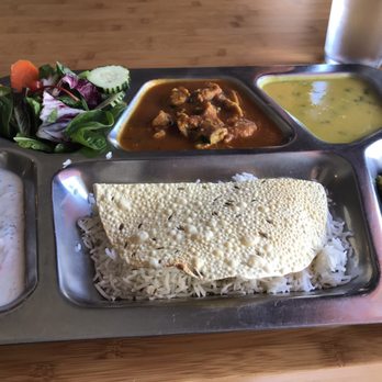 Everest Kitchen - Thali plate with Kukhura Ko Masu - Himalayan/Nepalese Near Me - Albany, California Everest Kitchen - Thali plate with Kukhura Ko Masu - Himalayan/Nepalese Near Me - Albany, California