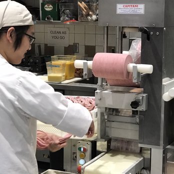 Eataly Boston - Making fresh beet pasta. - Pizza Near Me - Boston, Massachusetts Eataly Boston - Making fresh beet pasta. - Pizza Near Me - Boston, Massachusetts