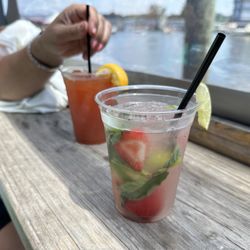 Rum runner and Strawberry Mojito. Delish!