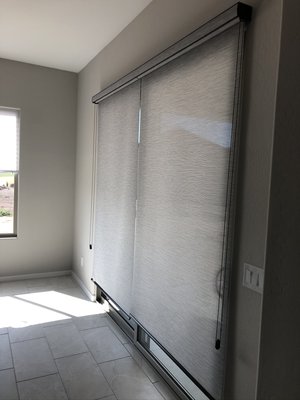 Roller Shades - Roller shades are a great option over the patio doors Roller Shades - Roller shades are a great option over the patio doors