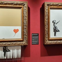 Galeria Kaufhof - Ausstellung "The Mystery of BANKSY - a genius mind" im UG des ehem. Galeria Kaufhof