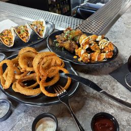 *Onion Rings *Asada Taco *Wings ( Sweet Chili & Gladi8or) *Onion Rings *Asada Taco *Wings ( Sweet Chili & Gladi8or)