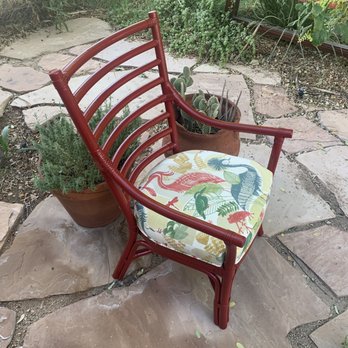 Angels Upholstery - Upholstery work on this dining chair turned out great - Furniture Reupholstery Near Me