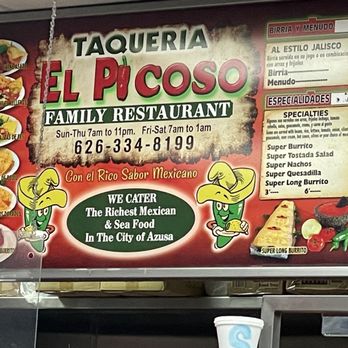 El Picoso Restaurant - MENU: - Mexican Near Me - Azusa, California El Picoso Restaurant - MENU: - Mexican Near Me - Azusa, California