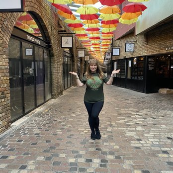 Camden Market - Camden Market, a vendor row with umbrella art! - Flea Markets Near Me - London, XGL Camden Market - Camden Market, a vendor row with umbrella art! - Flea Markets Near Me - London, XGL