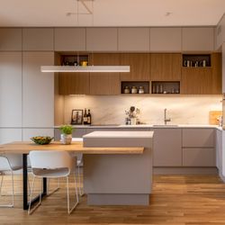 Conscious Design - Interiors - Kitchen and living room in timeless modern style