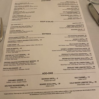 Firefly - Menu - Steakhouses Near Me - Panama City Beach, Florida