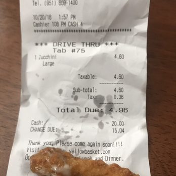 Yellow Basket - Hair in batter! Yuck! - American Near Me - Wildomar, California