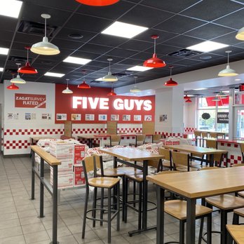 Five Guys - the inside of a fast food restaurant - Burgers Near Me - Columbus, Ohio