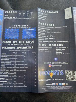 Menu photo 1 Pizzany’s Pizzeria Orlando, FL Menu photo 1 Pizzany’s Pizzeria Orlando, FL
