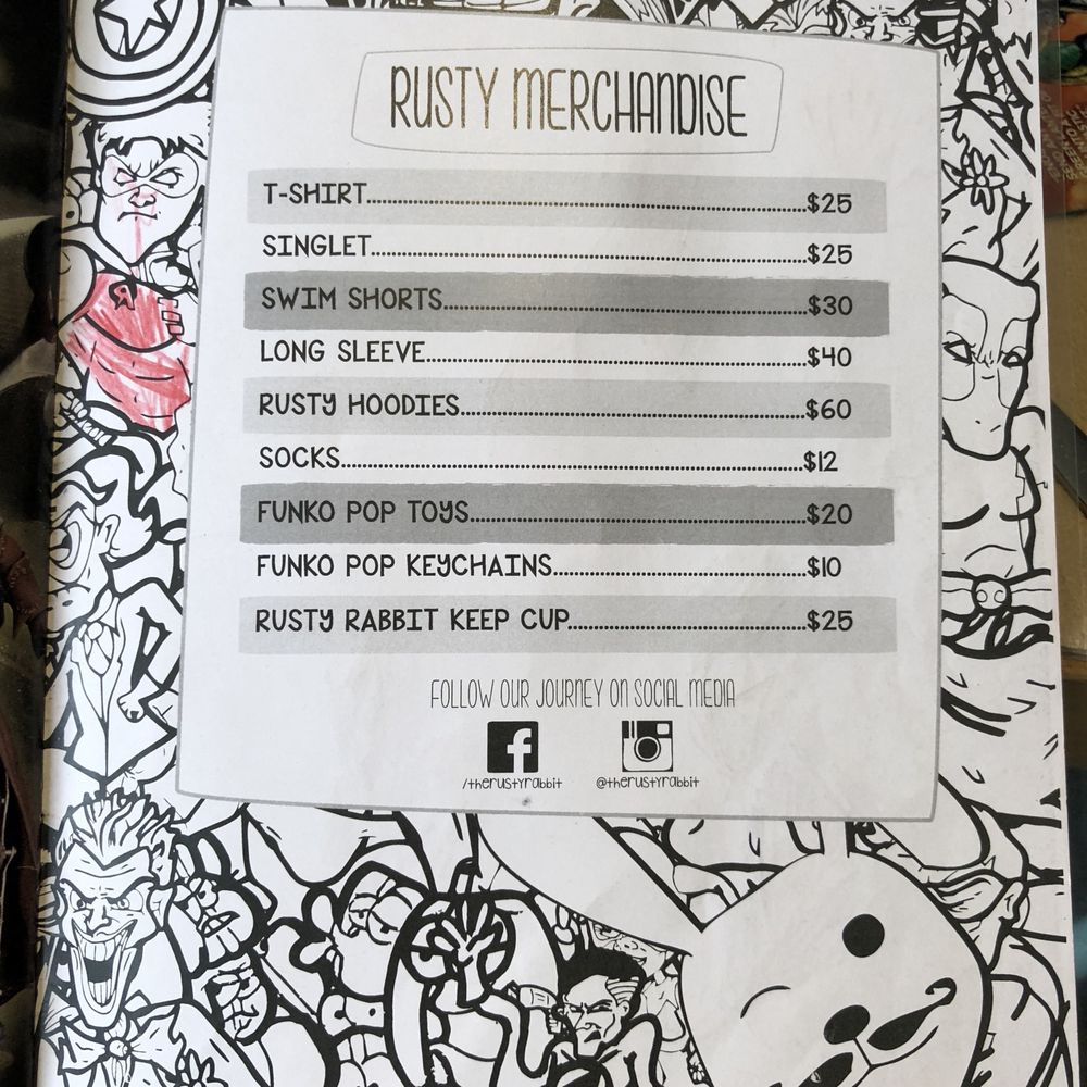 The Rusty Rabbit - Menu - Breakfast & Brunch Near Me - Burwood, NSW
