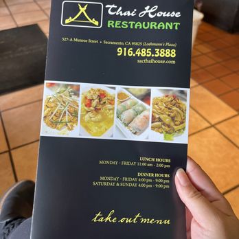 Thai House - Menu November 2025 - Thai Near Me - Sacramento, California
