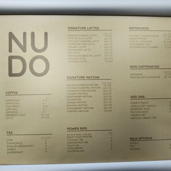 Nudo - Menu - Coffee & Tea Near Me - Kagel Canyon, California Nudo - Menu - Coffee & Tea Near Me - Kagel Canyon, California