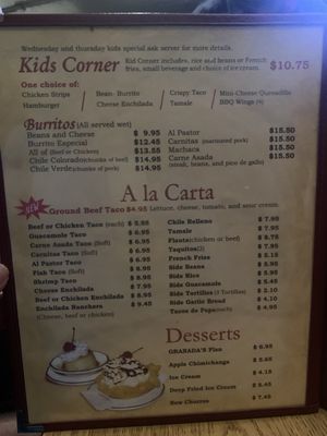 Menu photo 6 The Granada Restaurant Burbank, CA Menu photo 6 The Granada Restaurant Burbank, CA