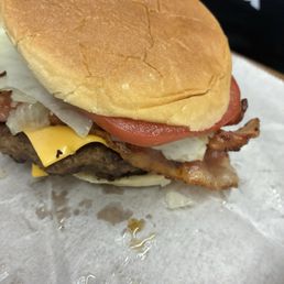 Burger with bacon and cheese Burger with bacon and cheese