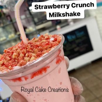 Royal Cake Creations - a strawberry crunch milkshake - Cupcakes Near Me - Trenton, New Jersey Royal Cake Creations - a strawberry crunch milkshake - Cupcakes Near Me - Trenton, New Jersey