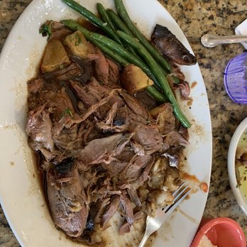 Cafe Borgia - Lamb shank, string beans, roasted potatoes - Italian Near Me - Munster, Indiana