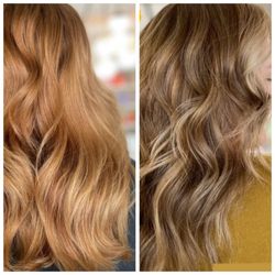 Wing Studios - Sad, COVID-hair on the left, gorgeous Hannah-fixed on the right!