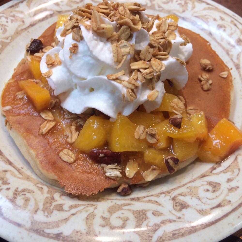 Another Broken Egg Cafe - Peach cobbler pancakes - Breakfast & Brunch Near Me - Shenandoah, Texas Another Broken Egg Cafe - Peach cobbler pancakes - Breakfast & Brunch Near Me - Shenandoah, Texas