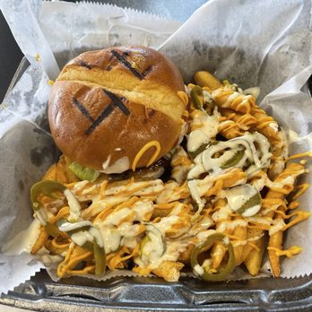 Loaded - Burger and loaded fries. - Mediterranean Near Me - Laplace, Louisiana