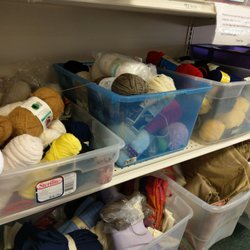 Thrift City - Three or four bins of yarn, nothing fancy.