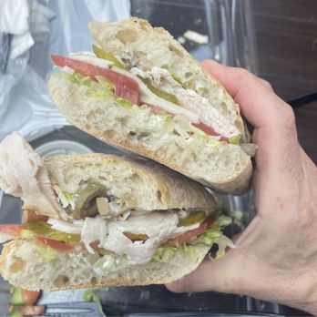 Pascal on Beverly - Turkey and Provolone on a baguette -- fresh and tasty! (I added pickles and olives for a salty crunch) - Cafes Near Me - Beverly Hills, California Pascal on Beverly - Turkey and Provolone on a baguette -- fresh and tasty! (I added pickles and olives for a salty crunch) - Cafes Near Me - Beverly Hills, California