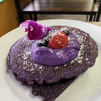 Guieb Cafe - Must order Ube pancakes - New American Near Me - Aiea, Hawaii
