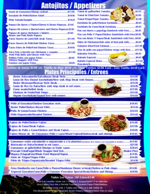 Menu photo 6 Cuscatlan Restaurant Oakland Park, FL