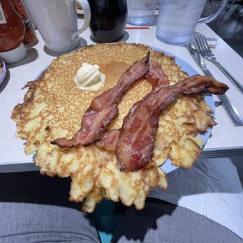 P&G's Pamela's Diner - Crepe pancakes with a side of bacon. - Diners Near Me - Pittsburgh, Pennsylvania P&G's Pamela's Diner - Crepe pancakes with a side of bacon. - Diners Near Me - Pittsburgh, Pennsylvania