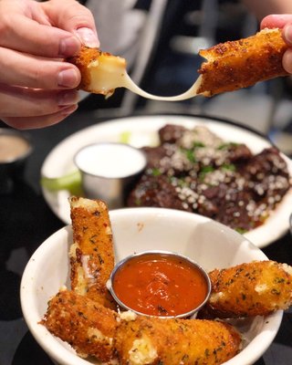 Photo of Champs Diner - Brooklyn, NY, US. Mozzarella Sticks