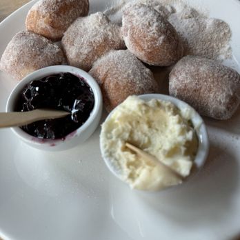 Lola - Beignets with fresh jam, and mascarpone that melts in your mouth - Greek Near Me - Seattle, Washington Lola - Beignets with fresh jam, and mascarpone that melts in your mouth - Greek Near Me - Seattle, Washington
