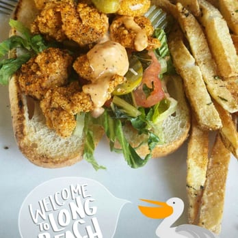 The Attic - Shrimp Po'boy...fries were just average... - Breakfast & Brunch Near Me - Long Beach, California