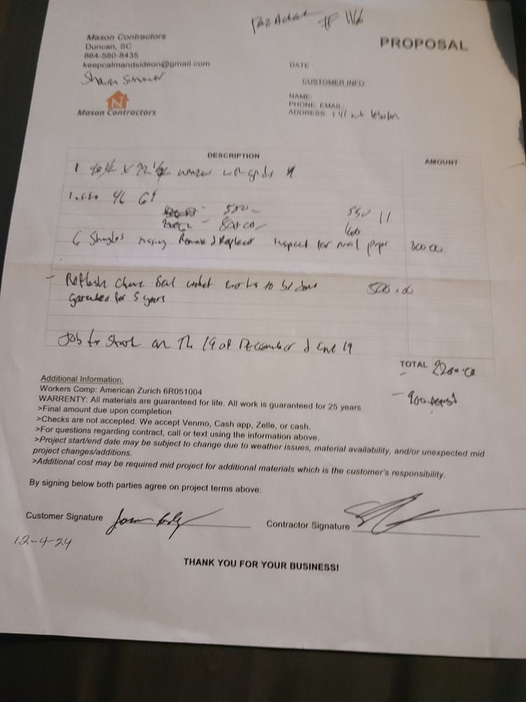 Slide of Mason Contracting