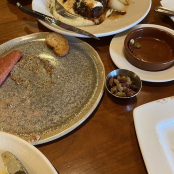 Marche - Tenderloin and leftover Charcuterie Board which include duck liver mousse. Both were good - French Near Me - Eugene, Oregon Marche - Tenderloin and leftover Charcuterie Board which include duck liver mousse. Both were good - French Near Me - Eugene, Oregon