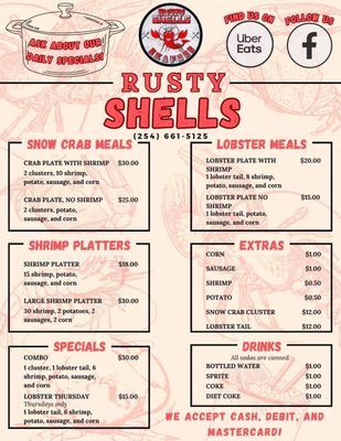 Menu photo 2 Rusty Shells Belton, TX