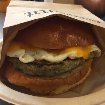 Eggslut - sausage, egg & cheese sandwich - Breakfast & Brunch Near Me - Los Angeles, California Eggslut - sausage, egg & cheese sandwich - Breakfast & Brunch Near Me - Los Angeles, California