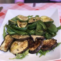 Mixed grilled vegetables appetizer eggplant pepper zucchini