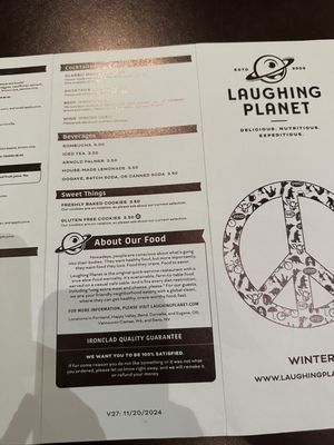 Menu photo 3 Laughing Planet Clackamas, OR