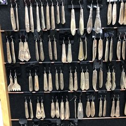 Palm Gardens Chevron - Beautiful unique jewelry made from silver spoons. Gorgeous and each one is different.
