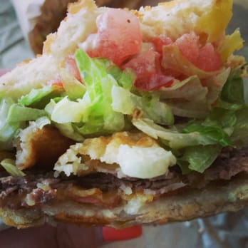 Ike's Place - Jon Lum with lettuce and tomato and pepperchinis - Sandwiches Near Me - San Mateo, California