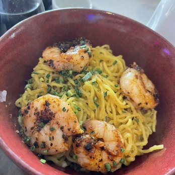 Oku - Grilled shrimp XO Shrimp on Garlic Noodles - Sushi Bars Near Me - Santa Barbara, California Oku - Grilled shrimp XO Shrimp on Garlic Noodles - Sushi Bars Near Me - Santa Barbara, California