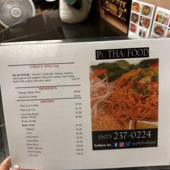 PK THAI FOOD - Menu - Thai Near Me - Binghamton, New York